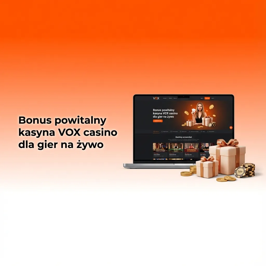Baner VOX casino: bonus powitalny do 10 000 PLN i 600 darmowych spinów na gry z krupierem na żywo