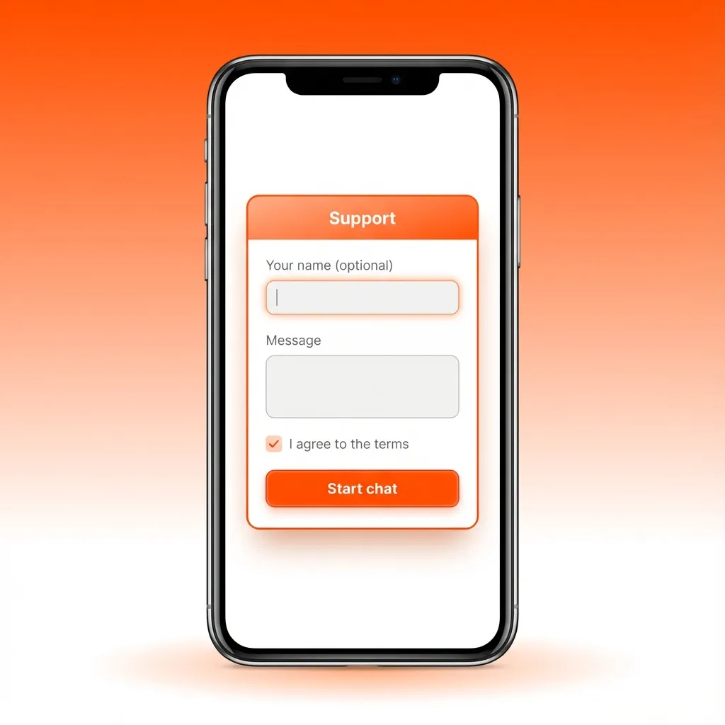 Ekran logowania aplikacji VOX casino na iPhone z polami e‑mail, hasło i ikoną Face ID