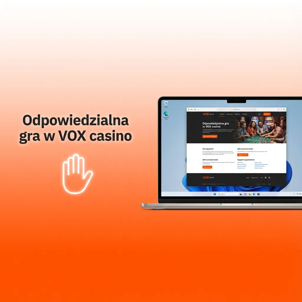 Gracz w VOX casino ustala budżet i limity czasu gry, symbol odpowiedzialnej rozrywki online