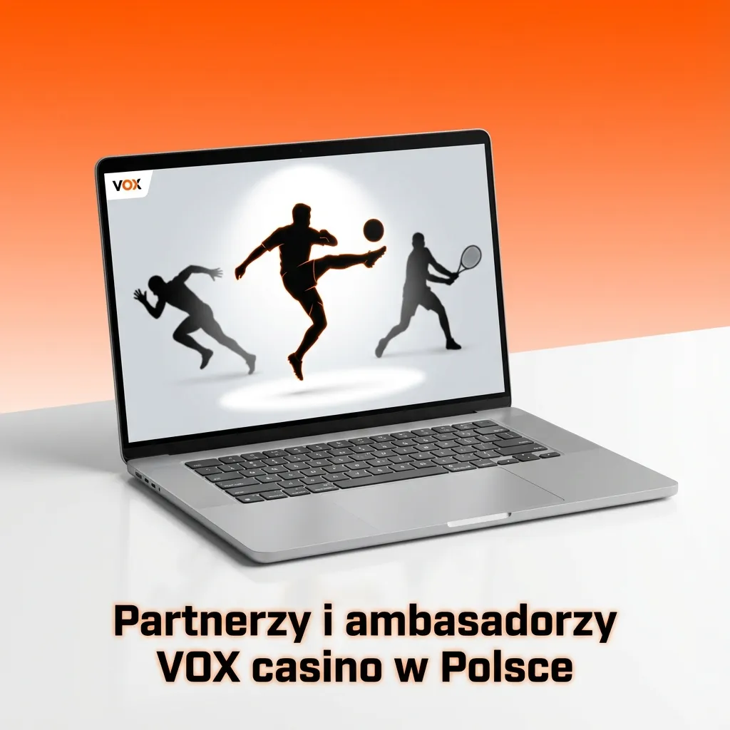 Grafika VOX casino: lokalny ekspert, były piłkarz, streamer i organizator ligi jako partnerzy i ambasadorzy marki