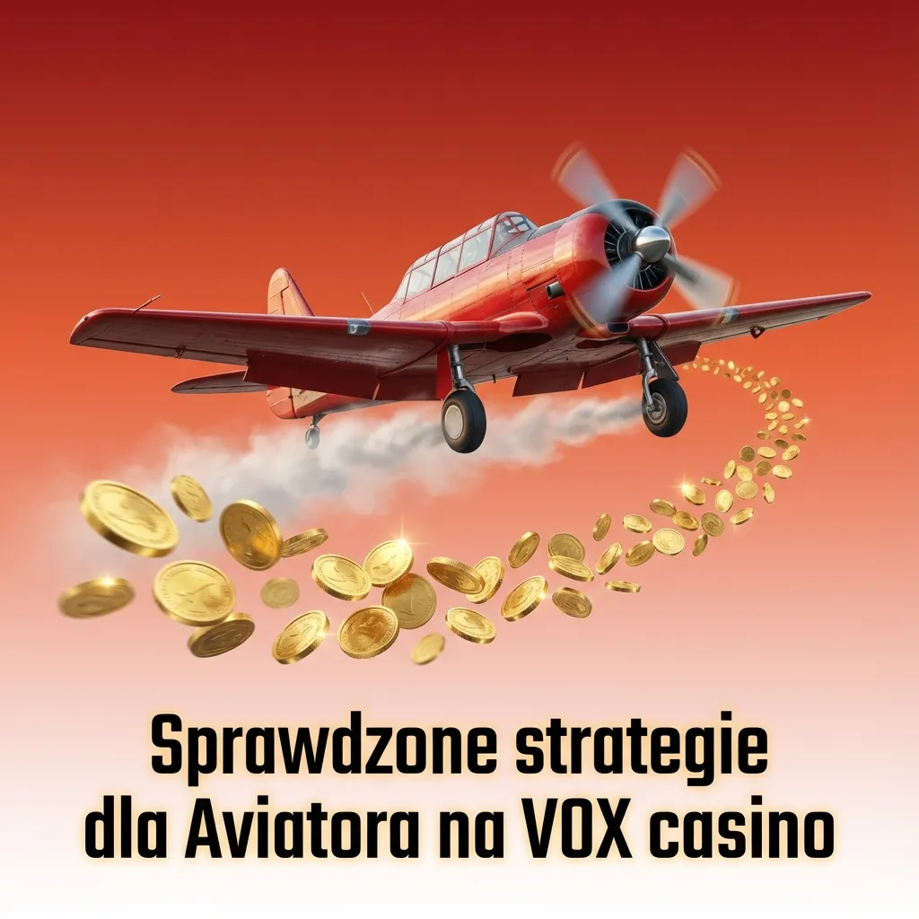 Plansza Aviator na VOX casino z samolotem i wypisanymi kluczowymi zasadami bezpiecznej strategii gry