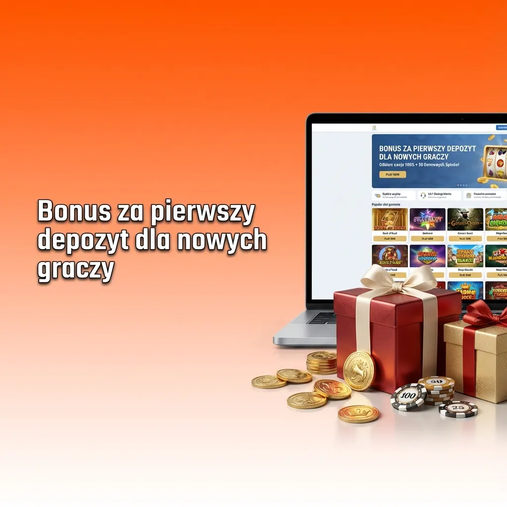 Grafika reklamowa bonusu 100% do 10 000 PLN i 600 darmowych spinów dla nowych graczy kasyna online