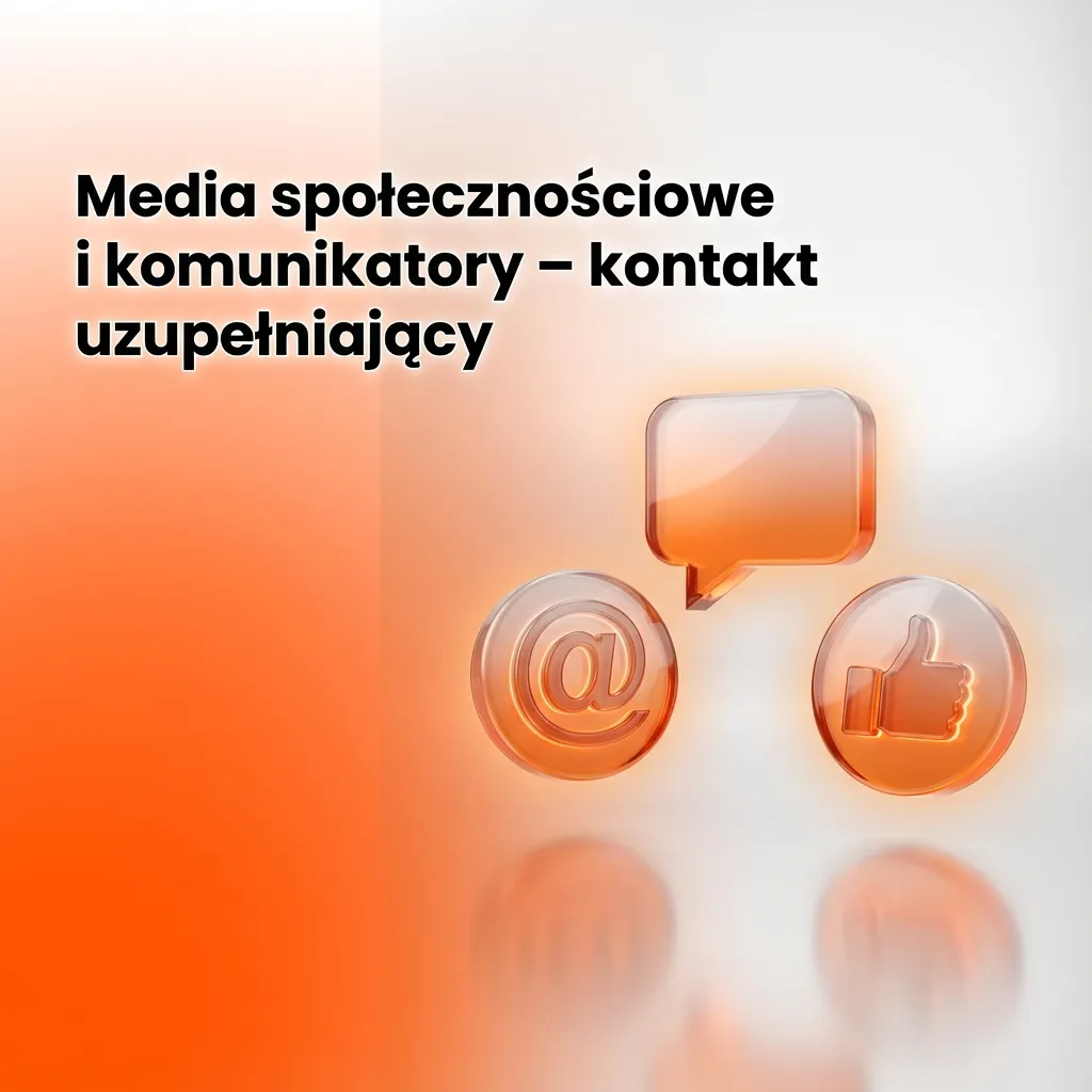 Ikony Facebook Messenger, WhatsApp, Telegram i X z napisem „Kontakt uzupełniający obsługi VOX casino Polska”