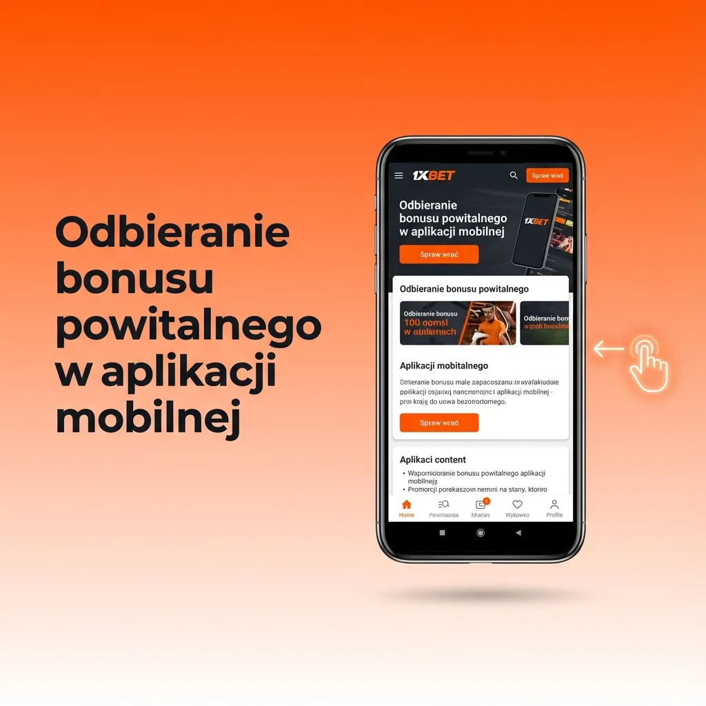 Ekran smartfona z aplikacją kasyna, widoczny formularz pierwszej wpłaty i wyróżniony bonus powitalny