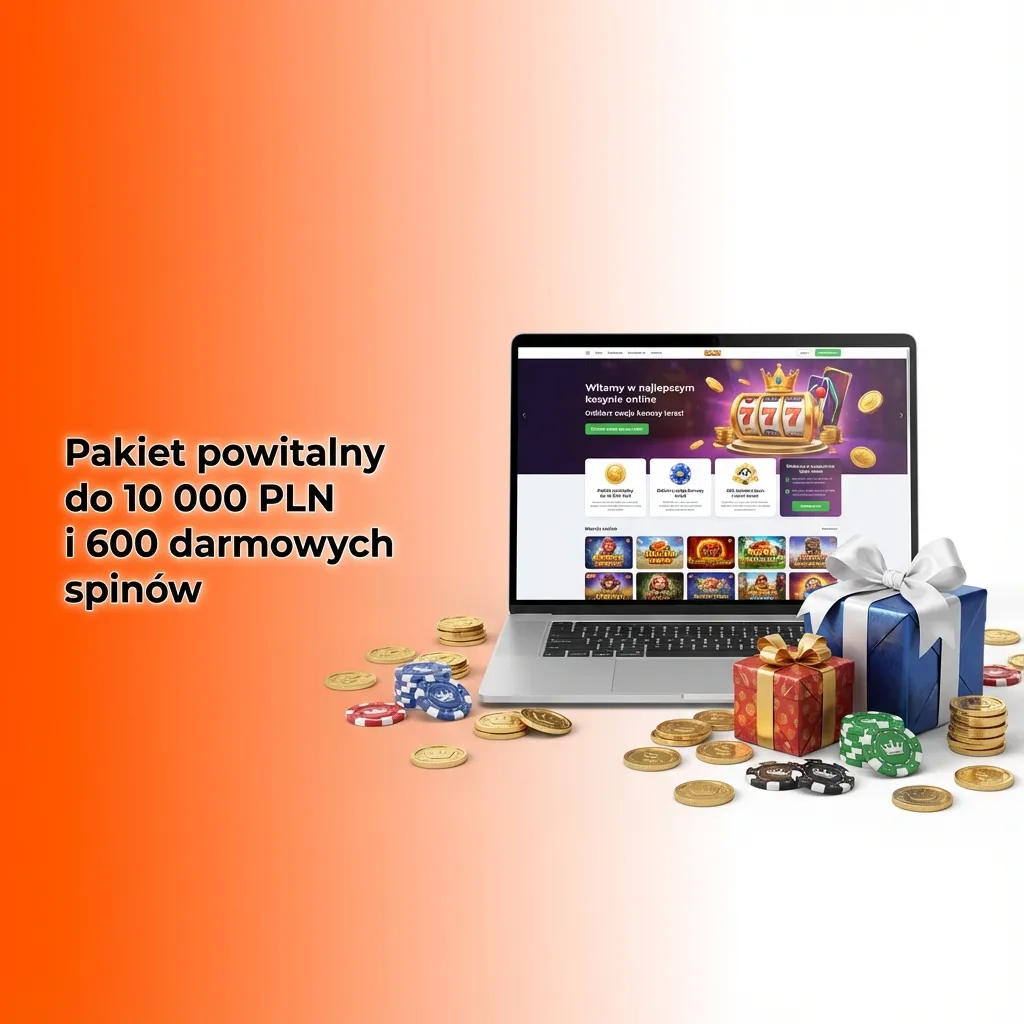 Baner kasynowy: pakiet powitalny do 10 000 PLN i 600 darmowych spinów na pierwsze trzy depozyty
