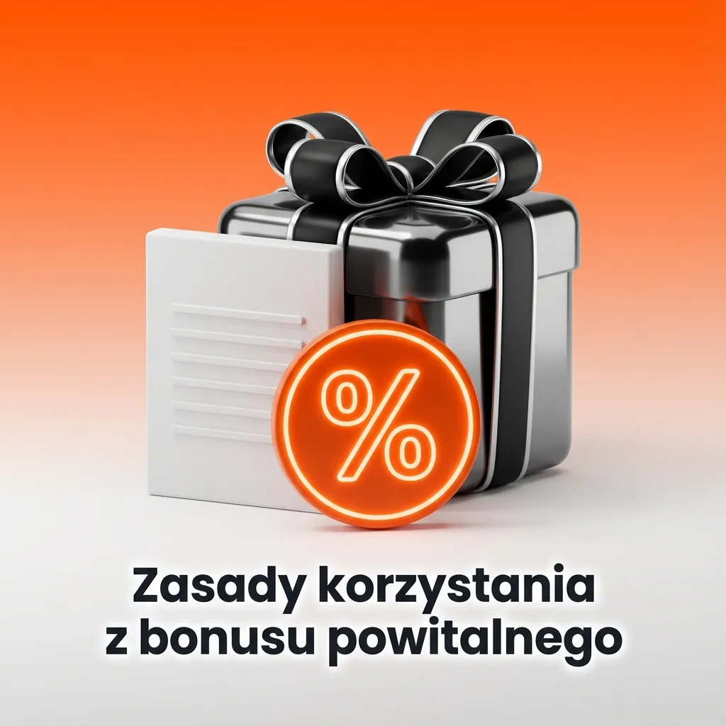 Infografika o zasadach korzystania z bonusu powitalnego w kasynie online i głównych warunkach promocji