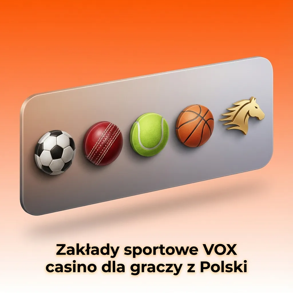 Ekran VOX casino z ofertą zakładów sportowych dla Polaków: piłka nożna, tenis, koszykówka, esport i sporty wirtualne