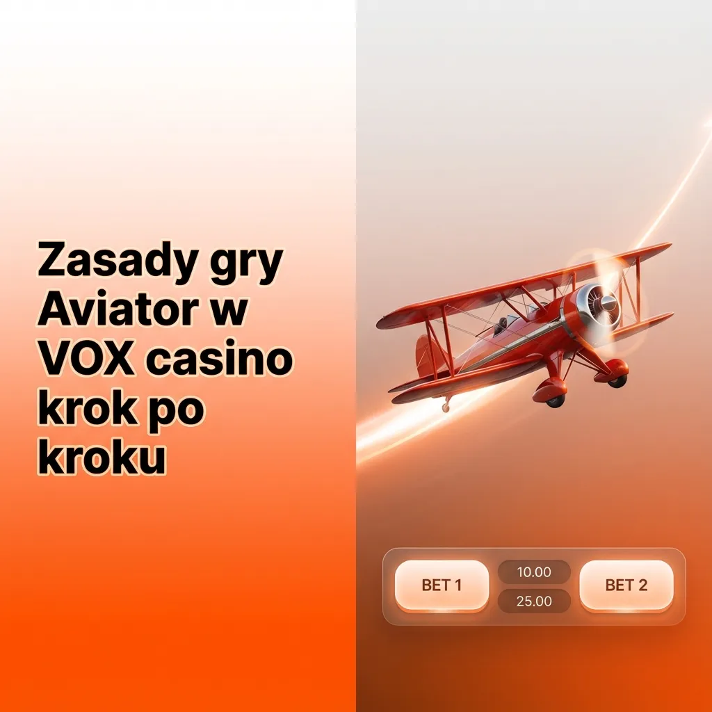 Zrzut ekranu gry Aviator w VOX casino z czerwonym samolotem, rosnącym mnożnikiem i przyciskiem cash out