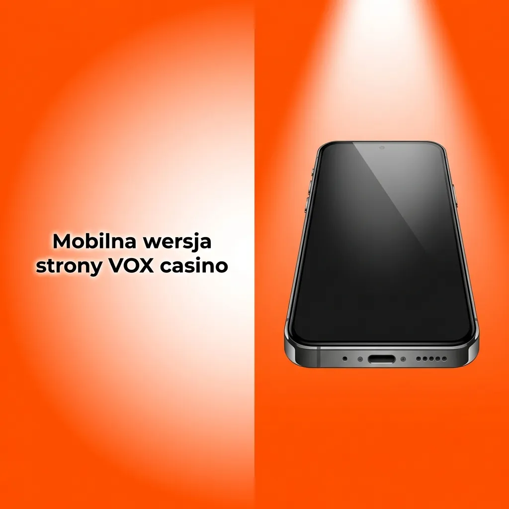 Ekran smartfona z mobilną wersją strony VOX casino z zakładami, kasynem i panelem płatności